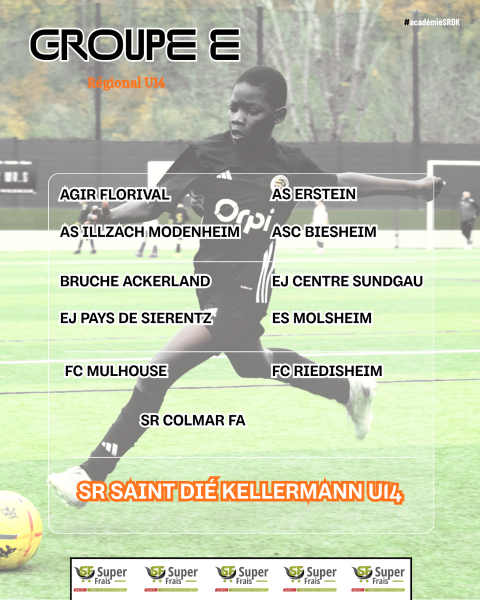 LE GROUPE E POUR LES U14 REGIONAL