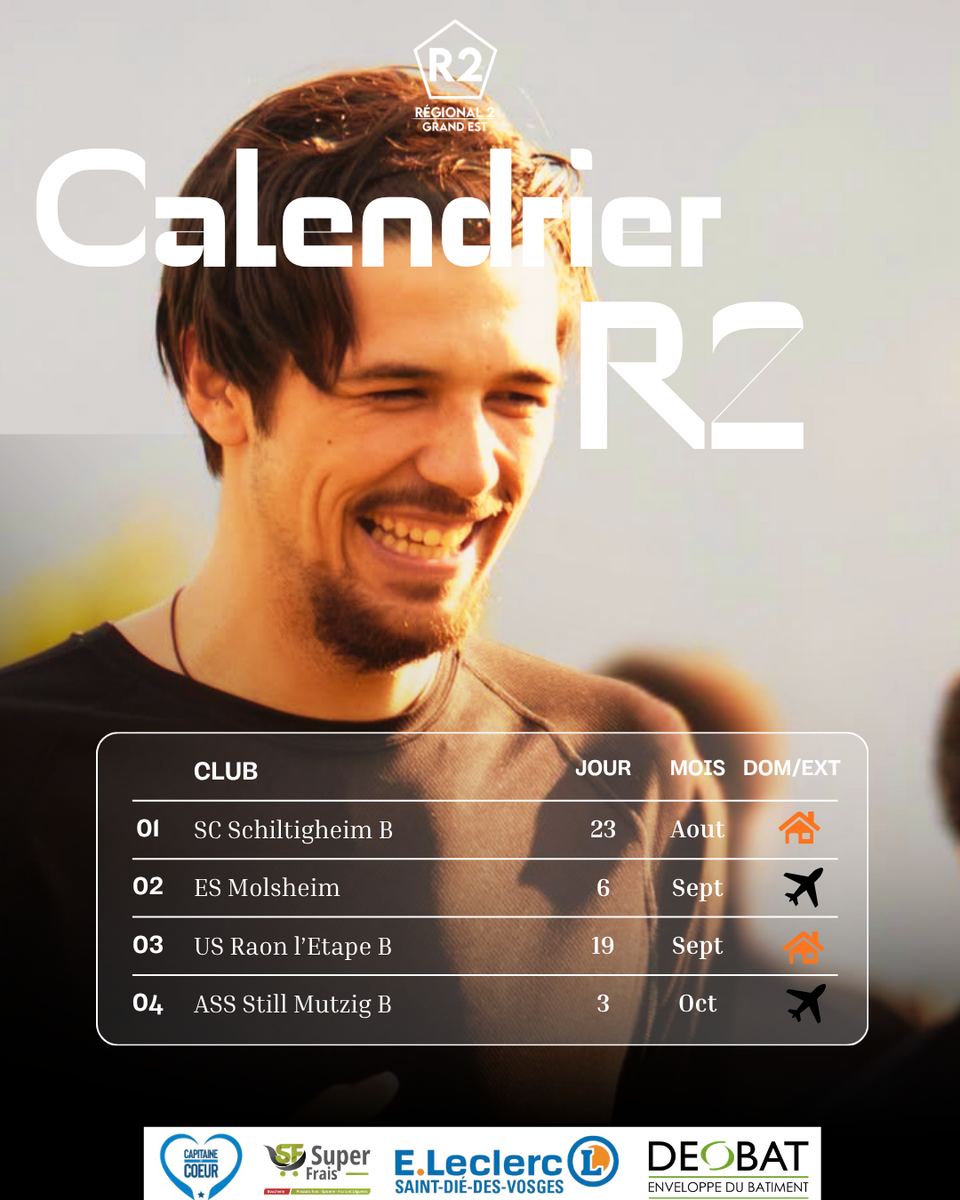 R2 : LE CALENDRIER COMPLET