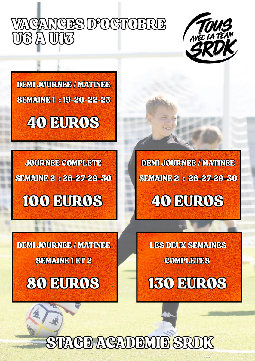 STAGE ACADEMIE SRDK - VACANCE D'OCTOBRE
