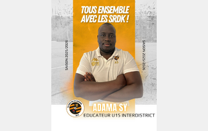 ADAM SY, EDUCATEUR DE LA TEAM U15 INTER