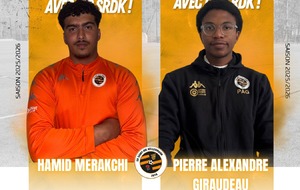 HAMID MERAKCHI ET PIERRE-ALEXANDRE GIREAUDAU EDUCATEUR DE LA TEAM U18 INTER