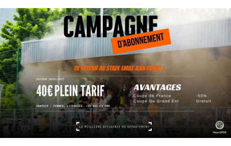 ABONNEMENT SAISON 2026/2027