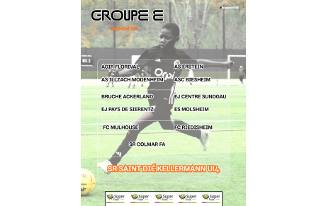 LE GROUPE E POUR LES U14 REGIONAL