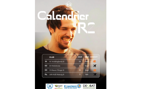 R2 : LE CALENDRIER COMPLET